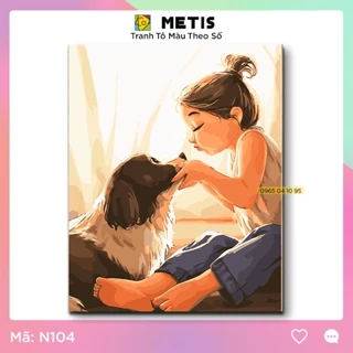 Tranh Tô Màu Theo Số METIS Nàng Thơ Mộng Mơ Đáng Yêu Dễ Tô - Màu Chuẩn N104