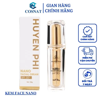 Kem face nano Huyền Phi, kem trang điểm 30g dưỡng trắng dưỡng ẩm căng mướt da