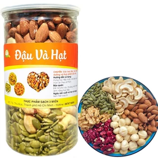 500g mix hạt dinh dưỡng 5 loại cao cấp nhất sản phẩm nguyên vị không đường hỗ trợ ăn kiêng giảm cân cho sức khỏe TPS