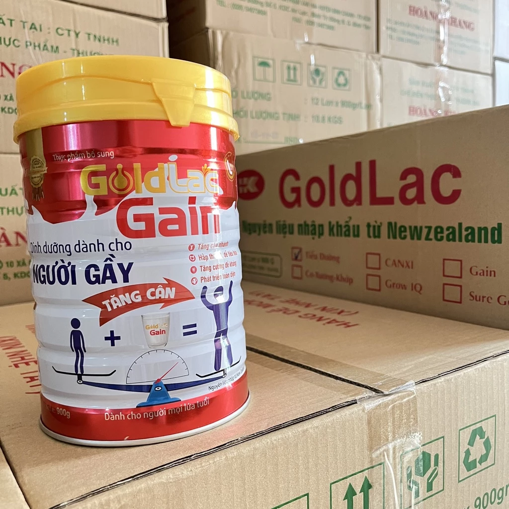 Sữa bột goldlac Gain dành cho người gầy tăng cân hiệu quả 900g (date 2026)