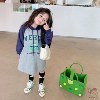 (MớI) Đầm Hoodie DàI Tay Phong CáCh HàN QuốC Cho Bé