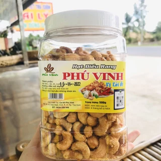 Hạt Điều Rang vị tỏi ớt 500g _Phú Vinh