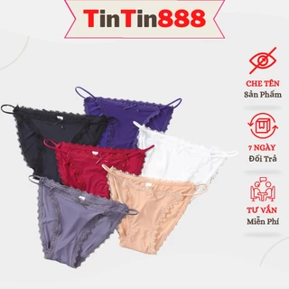 Quần lót nữ hai mảnh Q1884 combo 10 cái, Quần xịp sexy thun lạnh viền ren co dãn nhiều mát mịn - TinTin888