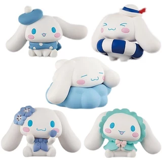 Bộ 5 mô hình nhân vật anime chú cún tai to Kuromi Sanrio Cinnamoroll để trang trí bánh kem tự làm