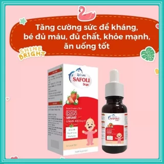 Avisure Safoli Drop - sắt hữu cơ nhỏ giọt cho bé (lọ 20ml)