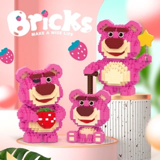 Bộ Đồ Chơi Lắp Ráp Mini Gấu Dâu Lotso hoạt hình Dễ Thương - Lana Queen