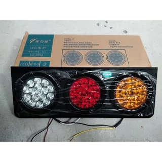 1 đôi đèn led hậu 3 khoang tròn 2008 chạy điện 12v và 24v