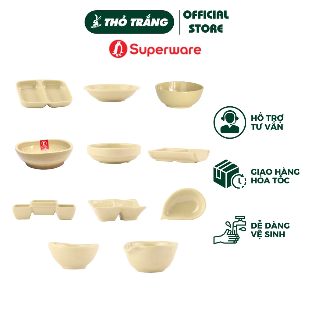 Chén Chấm Màu Nâu Nhựa Melamine Srithai Superware Thái Lan Cao Cấp