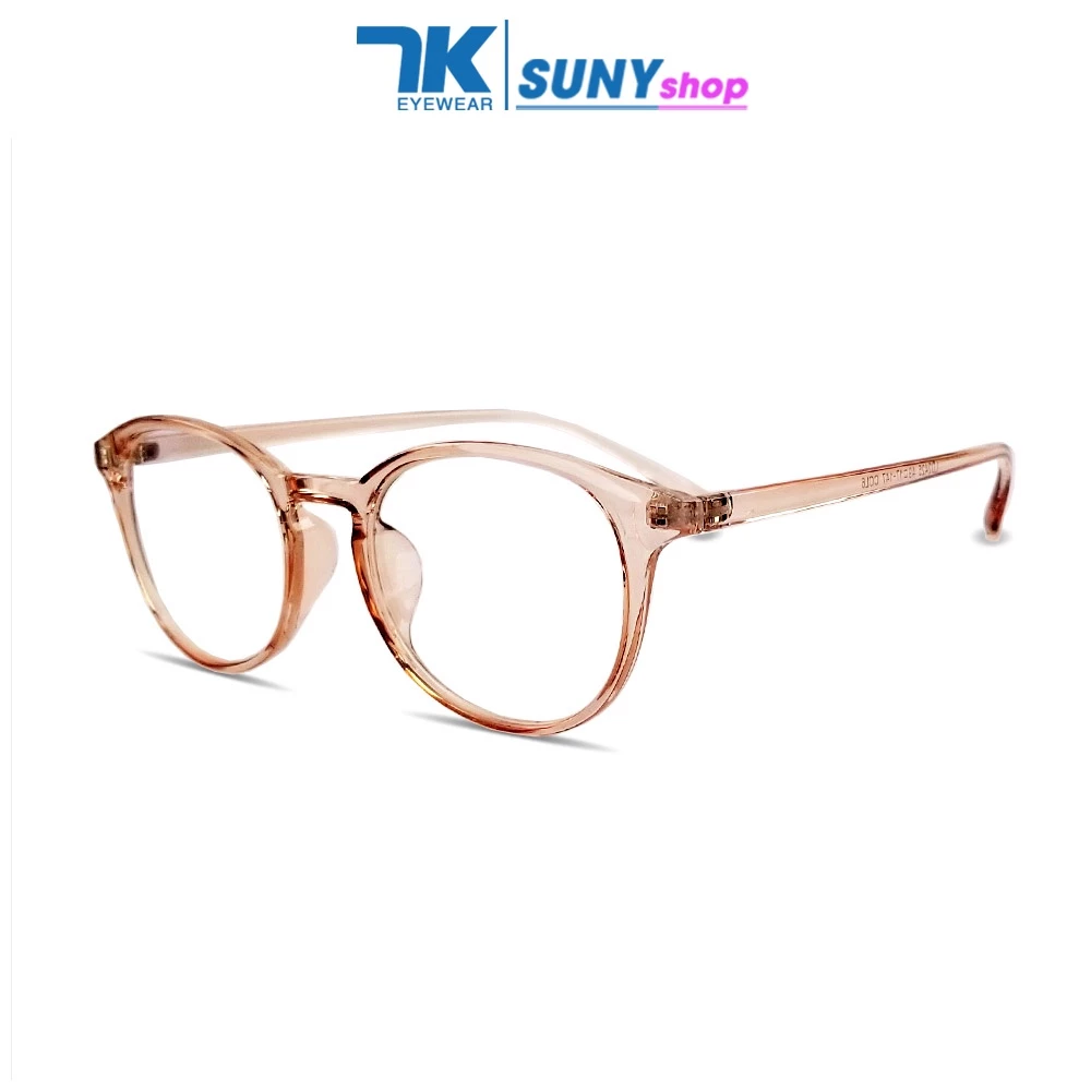 Mắt kính cận nữ có độ sẵn 0 - 6 độ gọng tròn nhựa dẻo 7K2425. Tròng chống xước, chống tia UV, ánh sáng xanh, đổi màu