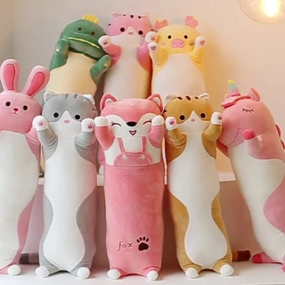 Sleeping Dinosaur Plush Toys Unicorn Cat Plush Toys Cartoon Stuffed Animals 70/90/120CM Soft Long Sleeping Pillow Dolls Children Birthday Gift