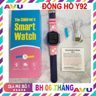 Đồng hồ thông mình trẻ em Y92 lắp sim nghe gọi hai chiều định vị chống nước có Tiếng Việt giám sát trẻ nhỏ