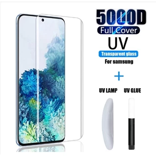 Kính cường lực keo UV dành cho Samsung Galaxy S8 S9 S10 S20 S21 Plus Note 8 9 10 20 S22 Ultra