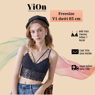 Áo Bra Ren Đính Cúc Cao Cấp 2 Dây Nữ Đẹp Sexy YiOn Underwear BRA08