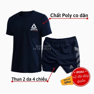 Bộ Quần Áo Thể Thao Nam 𝗦𝗘𝗧 𝗥𝗘𝗘𝗕𝗢𝗞 Tay Ngắn Quần Short Thun Tập Gym Chạy Bộ