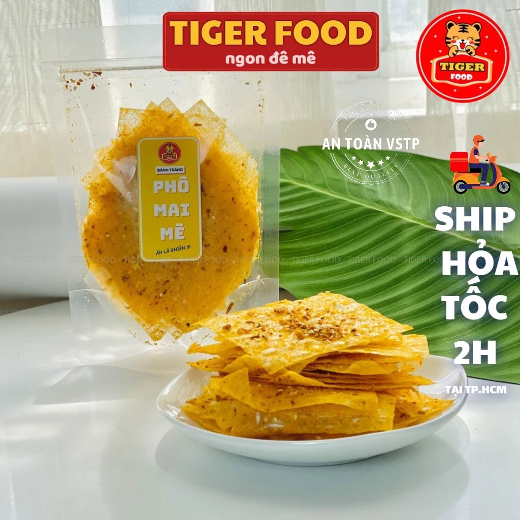 Bánh Tráng Phô Mai Mè 💖TIGER FOOD💖 Bánh Tráng Phủ Mè Và Phô Mai Thơm Béo - Đồ Ăn Vặt Snack Sài Gòn