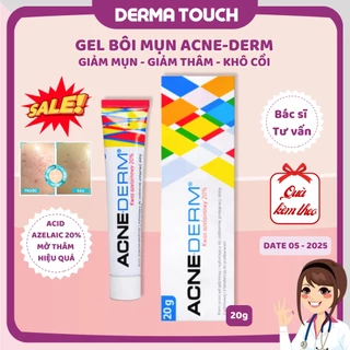 AcneDerm Gel bôi mụn giảm mụn thâm, Azelaic Acid 20% sáng da sau mụn 20g NĐ Balan-DMP Tmedical