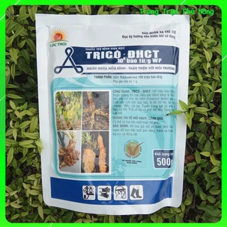 Nấm Đối Kháng Thuốc Trừ Bệnh Sinh Học Trichoderma Trico-ĐHCT - Gói 500g - Tiêu Diệt Nấm Bệnh Gây Hại Cây Trồng