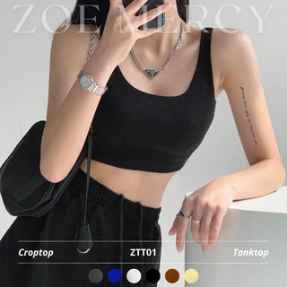 [SẴN]-🍊 Áo croptop ba lỗ chất cotton 4 chiều ZOE MERCY | Tanktop Croptop (ZTT01)