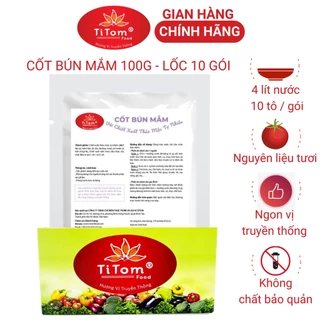 Gia vị nấu bún mắm nêm sẵn Titom lốc 10 gói 100g dùng nấu nước lèo bún mắm lẩu mắm