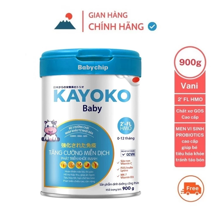 Sữa bột Kayoko Baby 900g (cho bé 0》12 tháng)