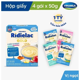 Bột ăn dặm RIDIELAC GOLD 3 Vị Ngọt - Hộp giấy 200g