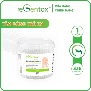 Tăm Bông Trẻ Em Regentox Hộp Nhựa An Toàn Cho Trẻ Sơ Sinh Và Trẻ Nhỏ 336 Que/ Hộp