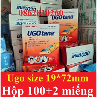 Hộp Băng dính cá nhân y tế UGOTANA miếng to 38x72mm Hộp 30 miêng Không thấm nước, băng vết thương đứt tay UGO TANA