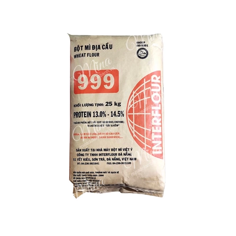 Bột mì Địa Cầu 999, bột mì làm bánh mì (tương đương số 13) 1kg