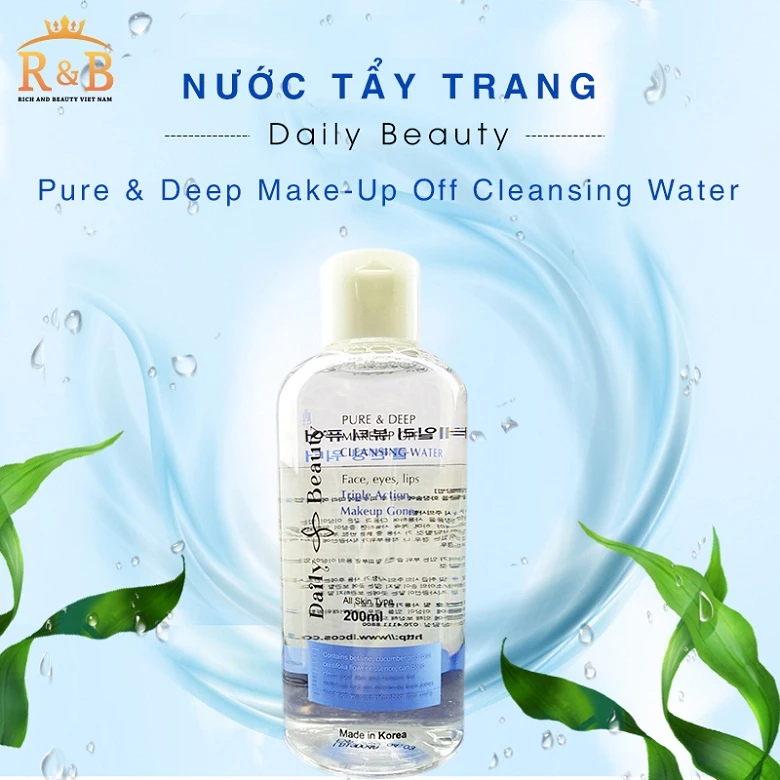 Nước Tẩy không cồn Daily Beauty RB Hàn Quốc ( dùng rất thích)