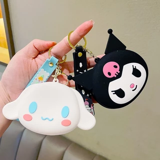 Sanrio Ví Đựng Tiền Xu Chìa Khóa Xe Hơi Hình Chú Chó Kuromi Cinnamon Cỡ Nhỏ Dễ Thương