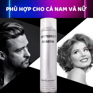 Gôm xịt tóc Butterfly Shadow 150ml 320ml 600ml Chính hãng, Gôm bạc giữ nếp tạo kiểu nam nữ