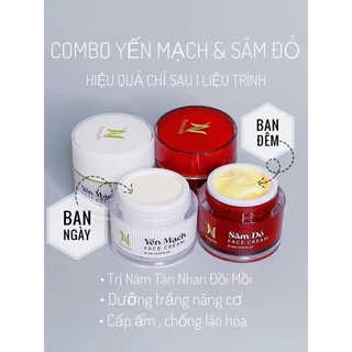 COMBO KEM FACE SÂM ĐỎ + YẾN MẠCH ( Kem Ngày - Đêm )