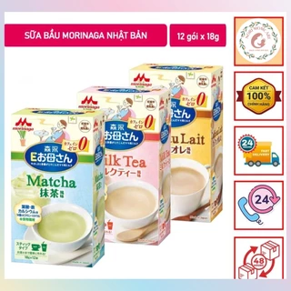 Sữa bầu cung cấp dinh dưỡng Morinaga Nhật Bản vị Matcha, Trà sữa, Cafe