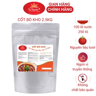 Gia vị nấu bò kho nêm sẵn Titom túi 2.5kg dùng ướp thịt bò nấu bò kho