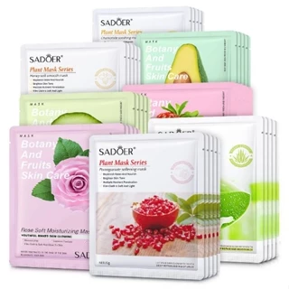 COMBO 10 miếng Mặt Nạ SADOER-BOTANY 4 vị Dưỡng Da Ngăn Lão Hóa, Bổ Sung Collagen, Đều Màu Da