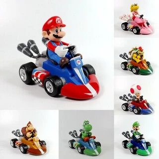 Super Mario pull back car toy Đồ chơi đua xe Mario và Luigi Đồ chơi xe hơi hoạt hình Mario mô hình mario figura đồ chơi Đồ chơi Super Mario