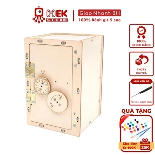 Đồ chơi trẻ em MEKVN bộ lắp ráp mô hình hộp khóa mật khẩu cơ học R-27A bằng gỗ phát triển trí tuệ sáng tạo thông minh