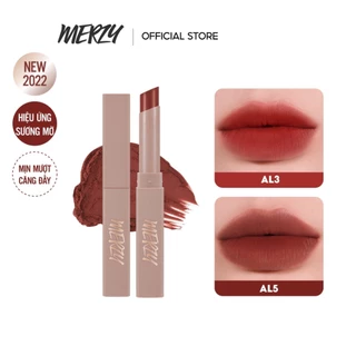 Son thỏi lì, mịn nhẹ, hiệu ứng sương mờ Merzy Academia Cotton Lipstick 1.8g