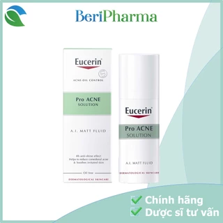 Eucerin Kem Dưỡng Giảm Mụn Proacne A.I Matt Fluid 50ml