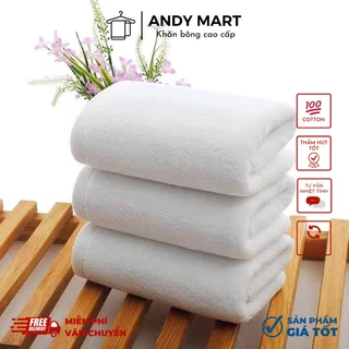 Khăn lau đầu khăn gội khách sạn 35x80cm Nam Đô  sợi cotton dày dặn, mềm mại, thấm hút Andy Mart KG05