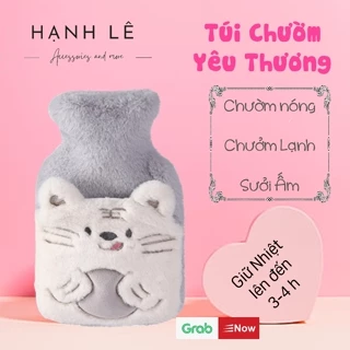 Túi chườm đau bụng kinh hỗ trợ ngày dâu xinh xắn lông nhung mềm mại có thể chườm tay sưởi ấm