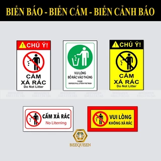 Biển Báo Nhắc Nhở Để Rác Đúng Nơi Quy Định,Không Vứt Rác Bừa Bãi