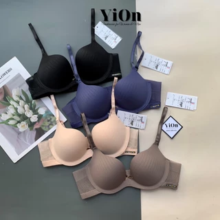 Áo ngực su đúc Symuntie không gọng sọc trơn mút vừa 3 cm YiOn Underwear AS12