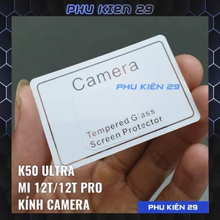 [Xiaomi Redmi K50/K50 Ultra/ Mi 12T/12T Pro] Combo kính chống xước Camera, dán lưng 3D cacbon