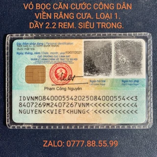 Vỏ thẻ căn cước công dân, vỏ bọc bằng lái xe Pet, vỏ BHXM-BHYT Nhựa PvC Siêu Trong Suốt, Siêu Dẻo Có Nắp...