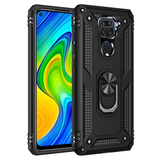 Ốp Điện Thoại TPU + PC Bề Mặt Nhám Chống Sốc Chống Rơi Có Nhẫn Đỡ Từ Tính Cho Redmi Note 9 Pro 9s 8 Pro 8T 7 Pro 9 Pro Max