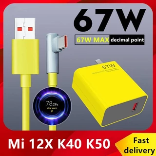 Dây Cáp Sạc Nhanh Truyền Dữ Liệu Loại C Phù Hợp Cho Xiaomi 67W Redmi K40 K40S K50 Mi12X 67W