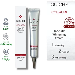 Kem dưỡng trắng Guiche Collagen Tone-Up Whitening Cream 35ml Hàn Quốc, Kem nâng Tone, mờ nám, điều màu da