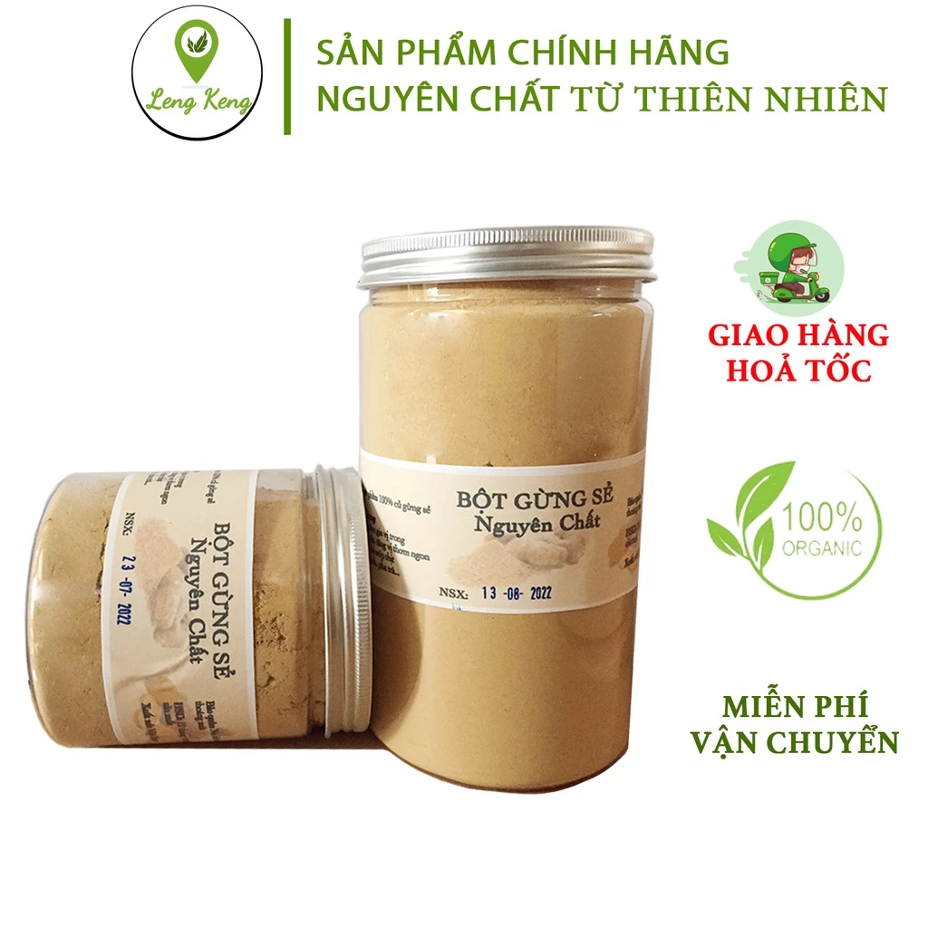Bột Gừng Sẻ Cay LengKengFarm (Gừng Ta) Nguyên Chất - Nói KHÔNG Với Gừng Lai - Bột Gừng Sấy Lạnh