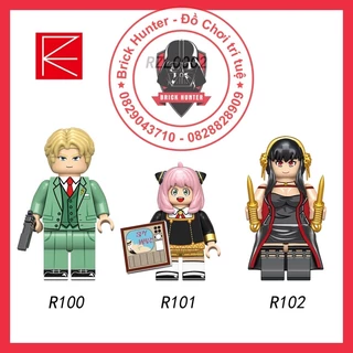 RZL0002 Spy X Family minifigures Mô hình lắp ráp nhân vật Loid - Yor và Anya Forger trong loạt Anime Gia đình điệp viên